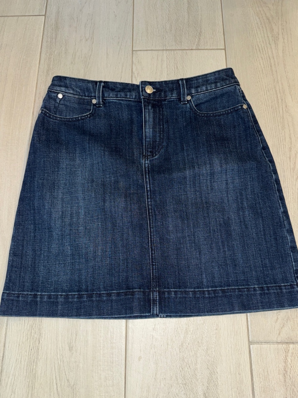 Talbots Indigo Denim A-Line Skirt
